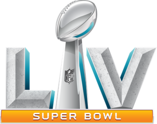 Super Bowl LV 2021 Tampa Raymond James Stadium template wordmark logo