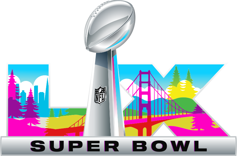 Super Bowl LX 2026 Santa Clara Levi's Stadium San Francisco Bay Area wordmark logo