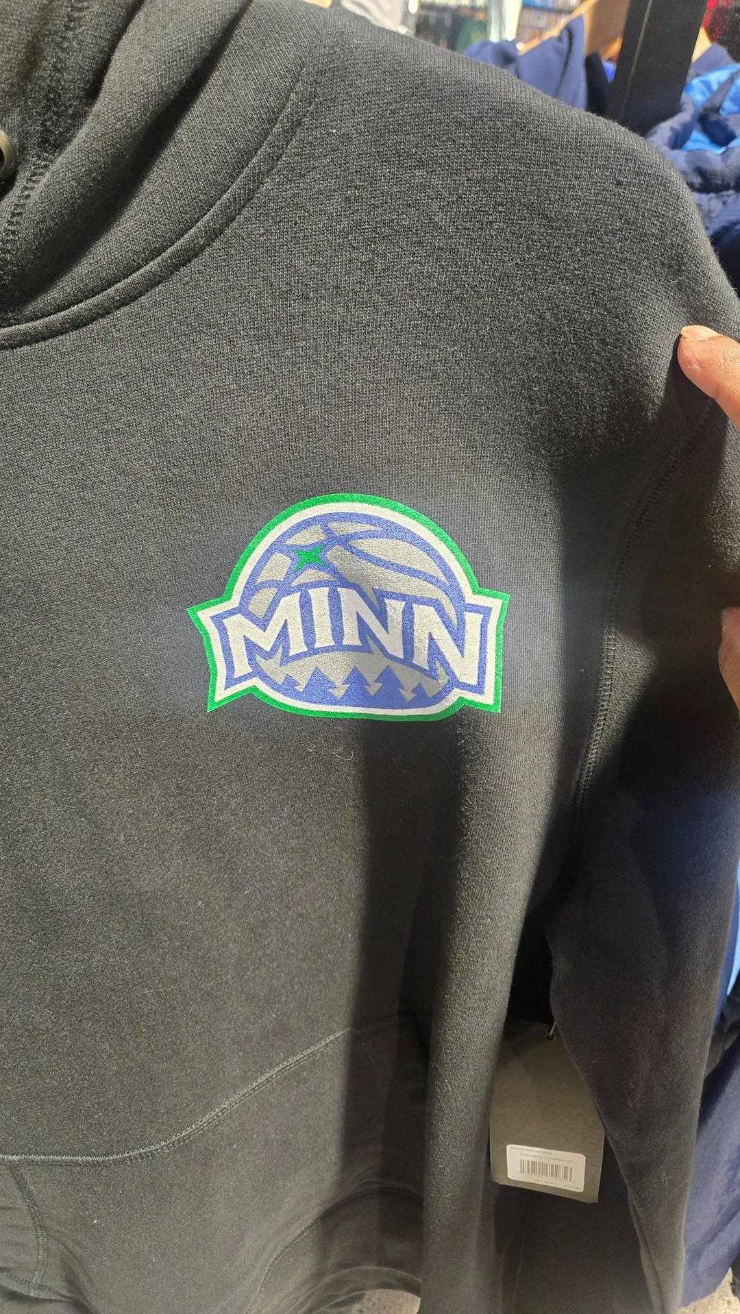 Leaked Timberwolves MINN alternate logo with blue and green