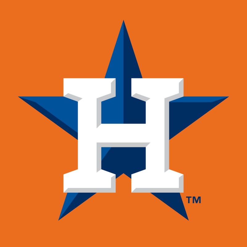 The Houston Astros H-star logo from the 2013 identity refresh by Todd Radom and Fanbrandz