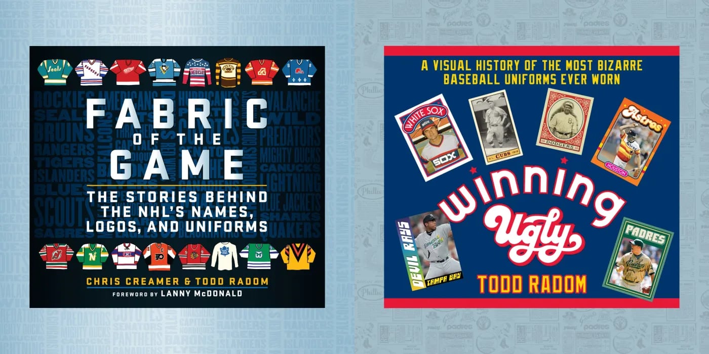 Covers of Fabric of the Game by Chris Creamer and Todd Radom and Winning Ugly by Todd Radom