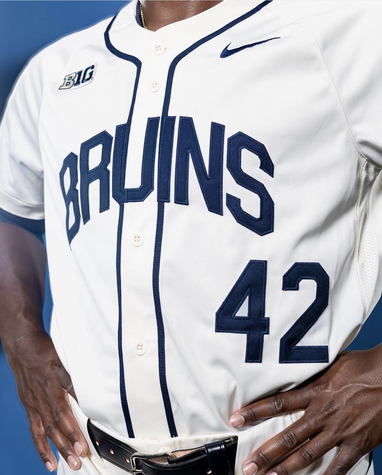 UCLA Bruins Jackie Robinson Edition jersey front with Bruins 42