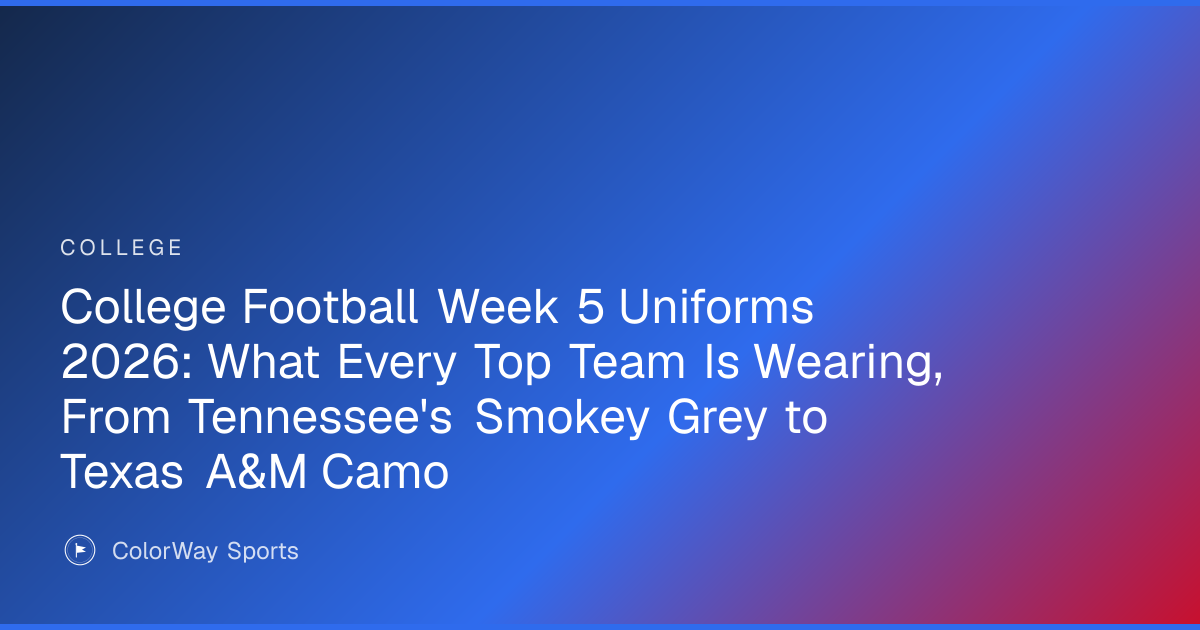 College Football Week 5 Uniforms 2026: What Every Top Team Is Wearing ...