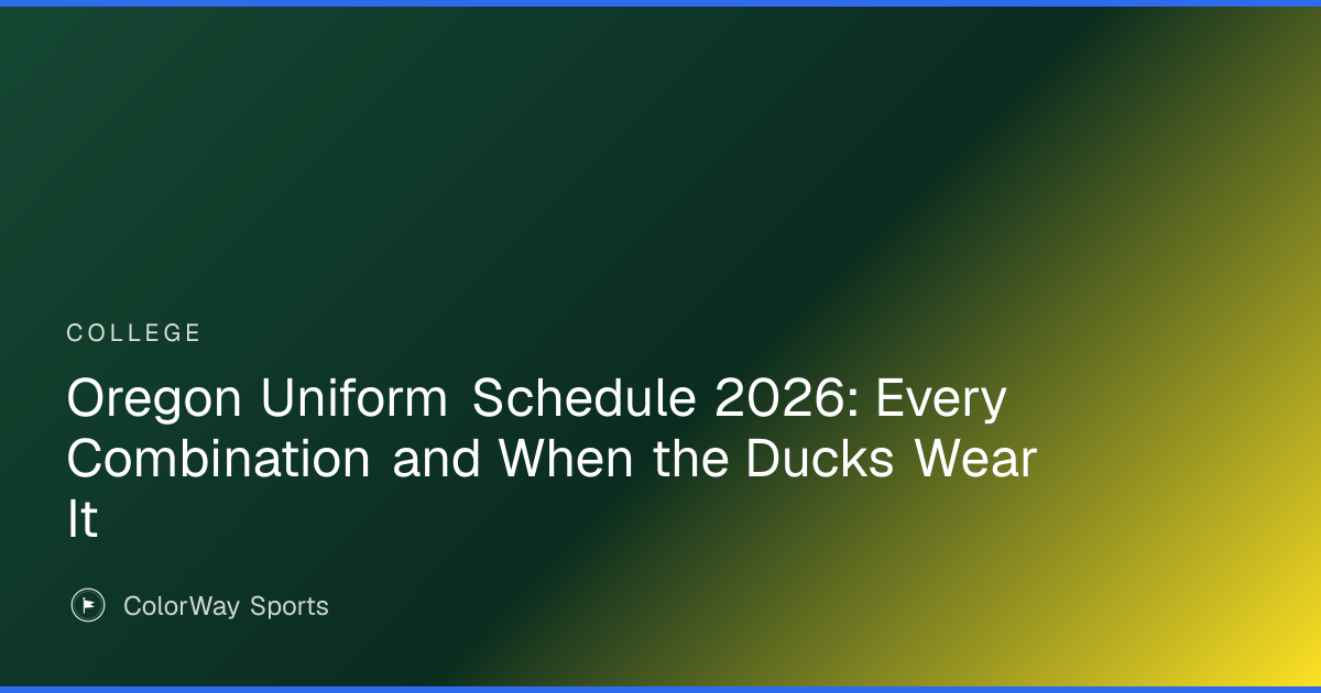 Oregon Uniform Schedule 2026: Every Combination and When the Ducks Wear ...
