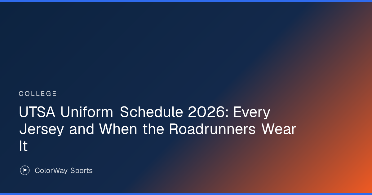 UTSA Uniform Schedule 2026: Every Jersey and When the Roadrunners Wear ...